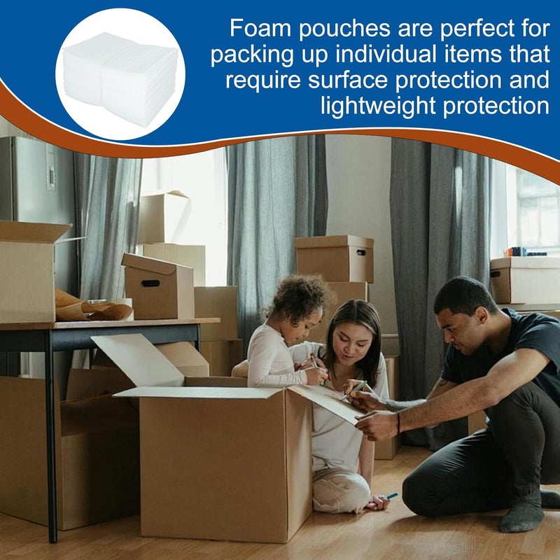 V-chen 25PCS Foam Pouches, 14" X 18" Large Cushion Foam Pouch, Foam Wrap Cushioning Material, Packing Supplies for Moving, Transportation and Storage - Image 5